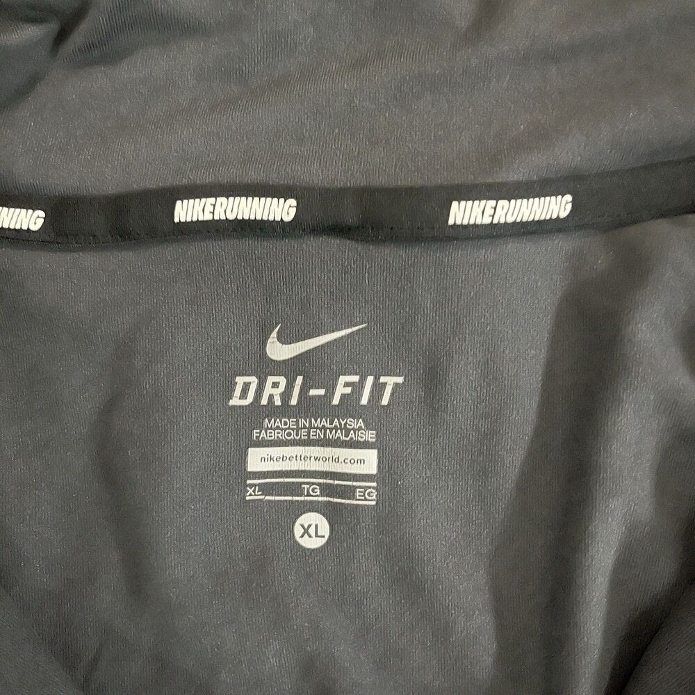 Nike Element Dri-Fit Quarter Zip Mens XL Gray Running Top Thumb Holes - Picture 4 of 5